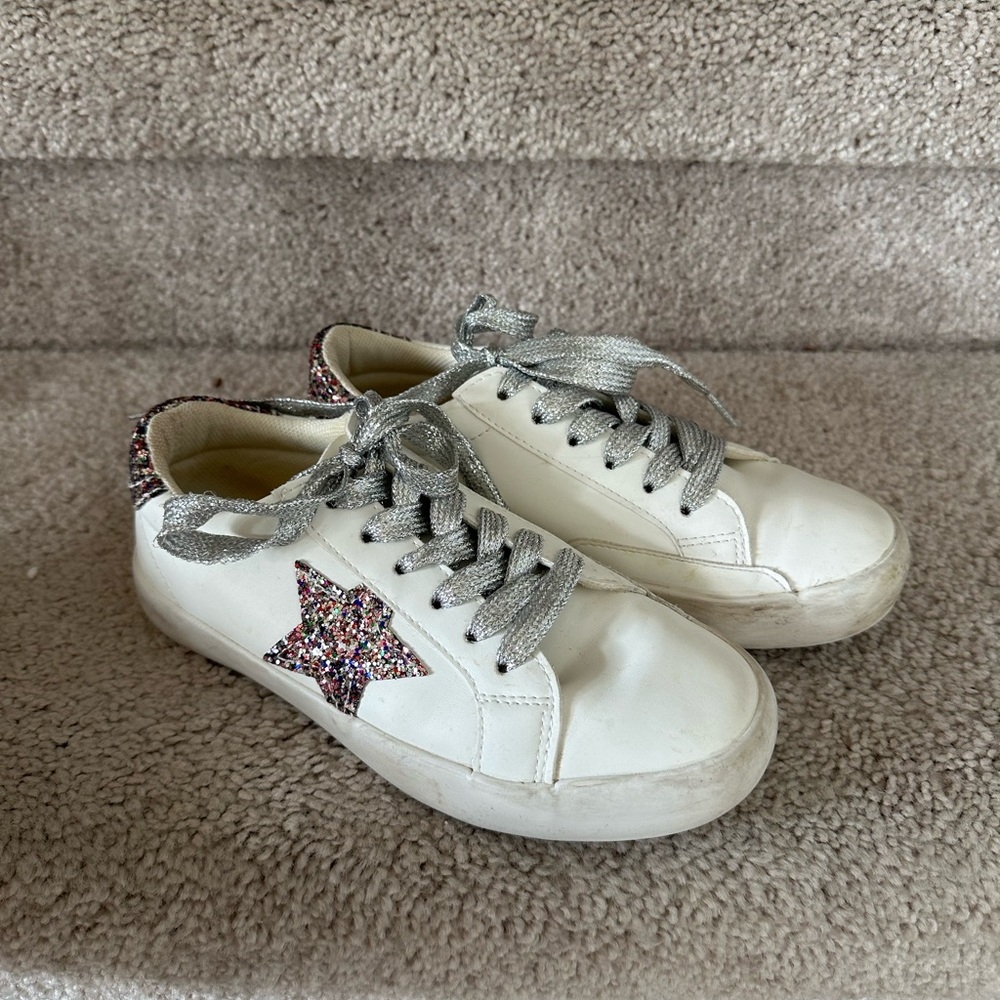 Star Sparkle Girls Sneakers Shoes Sz 1
